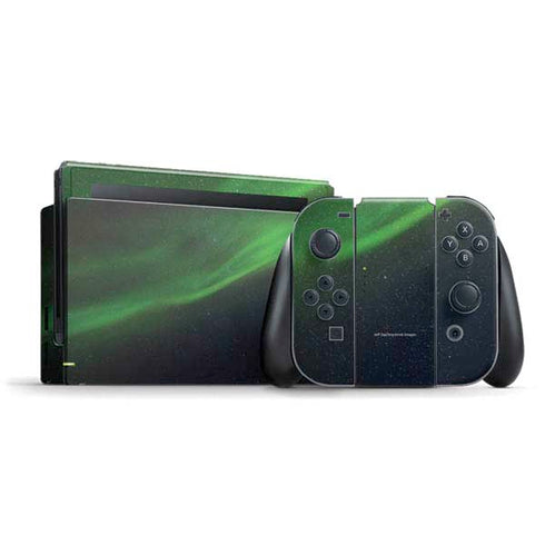 StockTrek Aurora Borealis Dances Above the Arctic Ocean Nintendo Switch Bundle Skin