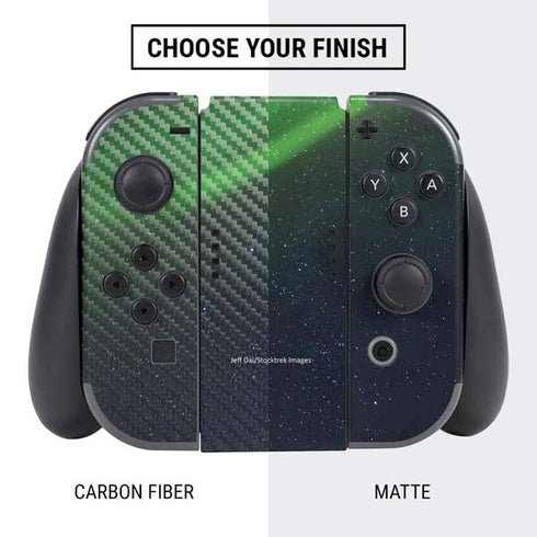 StockTrek Aurora Borealis Dances Above the Arctic Ocean Nintendo Switch Bundle Skin