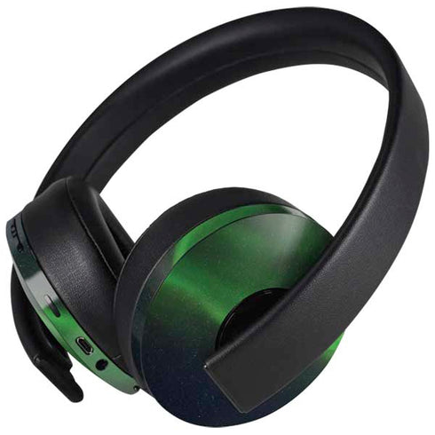 StockTrek Aurora Borealis Dances Above the Arctic Ocean PlayStation 4 Gold Wireless Headset Skin