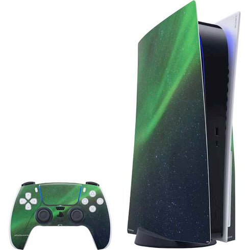 StockTrek Aurora Borealis Dances Above the Arctic Ocean PS5 Bundle Skin