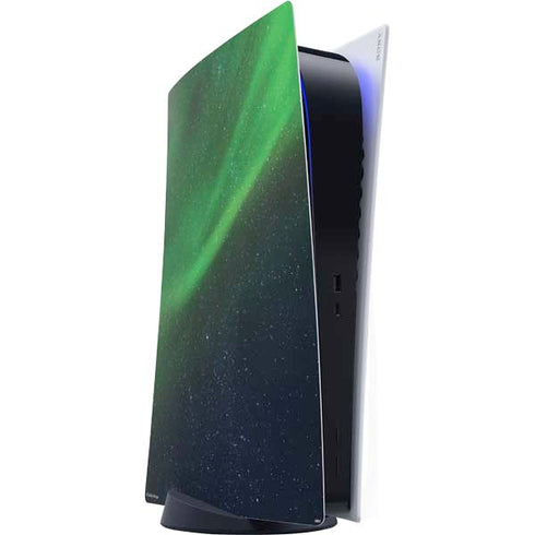 StockTrek Aurora Borealis Dances Above the Arctic Ocean PS5 Digital Edition Console Skin