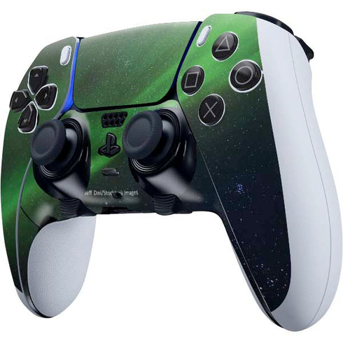 StockTrek Aurora Borealis Dances Above the Arctic Ocean PS5 DualSense Edge Pro Controller Skin