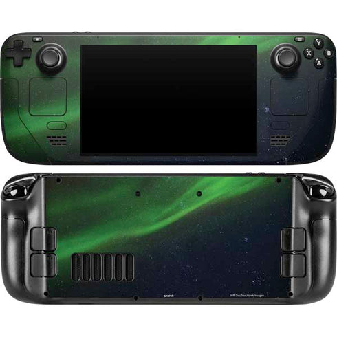 StockTrek Aurora Borealis Dances Above the Arctic Ocean Steam Deck Handheld Gaming Computer OLED Skin