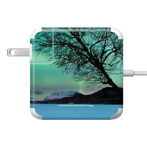 StockTrek Aurora Borealis over a lake in Norway 85W Power Adapter (15 and 17 inch MacBook Pro Charger) Skin