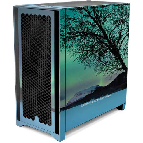 StockTrek Aurora Borealis over a lake in Norway Corsair 4000D Tempered Glass Mid-Tower ATX Case Skin