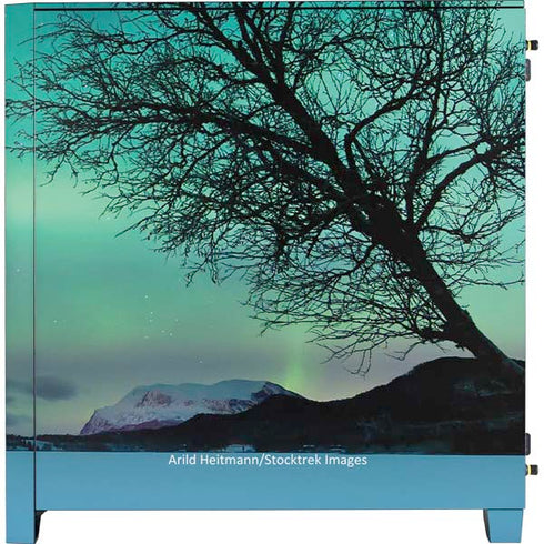StockTrek Aurora Borealis over a lake in Norway Corsair 4000D Tempered Glass Mid-Tower ATX Case Skin