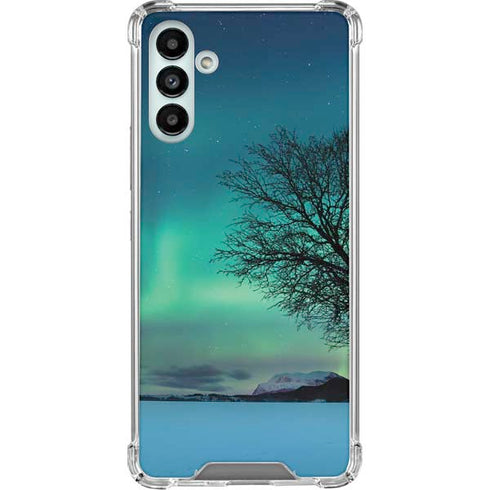 StockTrek Aurora Borealis over a lake in Norway Galaxy A13 5G Clear Case