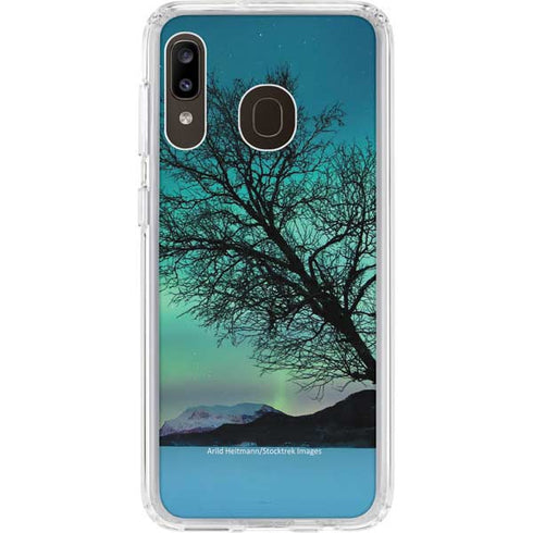 StockTrek Aurora Borealis over a lake in Norway Galaxy A20 Clear Case