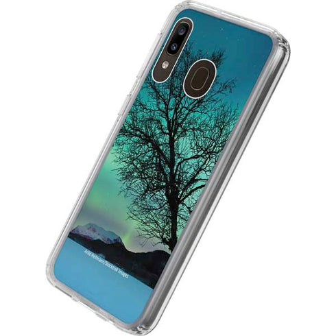 StockTrek Aurora Borealis over a lake in Norway Galaxy A20 Clear Case