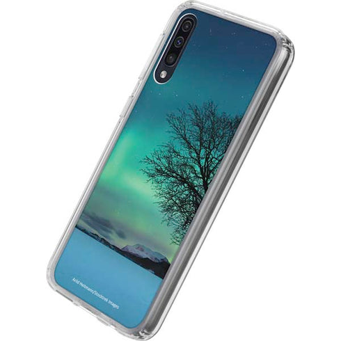 StockTrek Aurora Borealis over a lake in Norway Galaxy A50 Clear Case