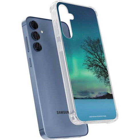 StockTrek Aurora Borealis over a lake in Norway Galaxy A55 5G Clear Case