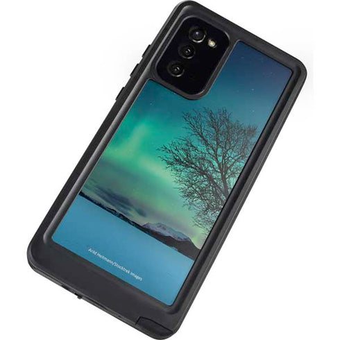 StockTrek Aurora Borealis over a lake in Norway Galaxy Note20 5G Waterproof Case