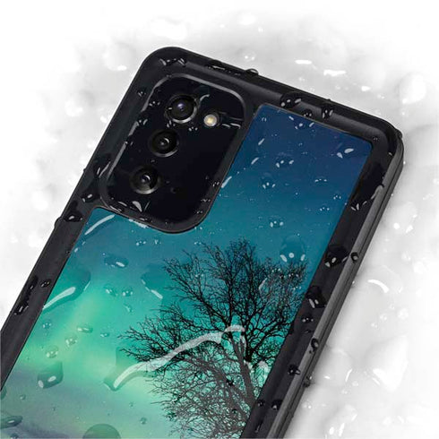 StockTrek Aurora Borealis over a lake in Norway Galaxy Note20 5G Waterproof Case