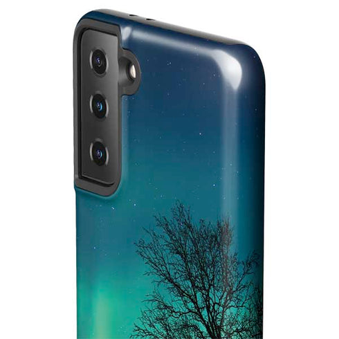 StockTrek Aurora Borealis over a lake in Norway Galaxy S21 FE Pro Case