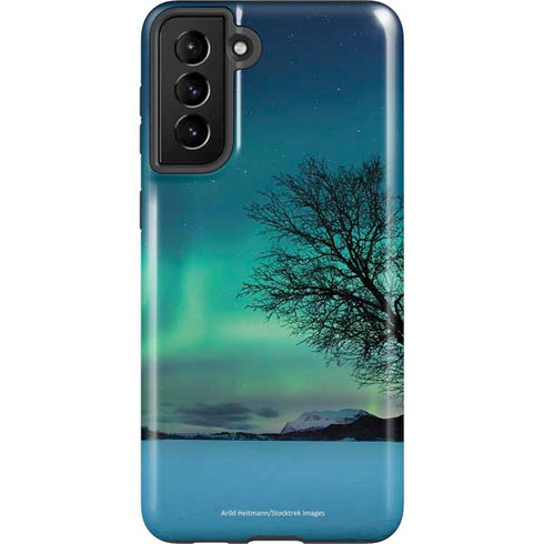 StockTrek Aurora Borealis over a lake in Norway Galaxy S21 Plus 5G Pro Case