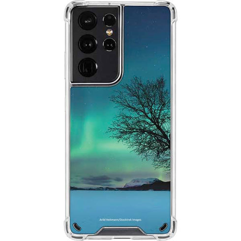 StockTrek Aurora Borealis over a lake in Norway Galaxy S21 Ultra 5G Clear Case