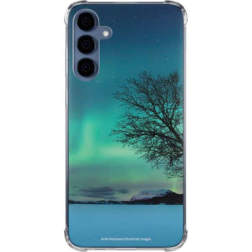 StockTrek Aurora Borealis over a lake in Norway Galaxy S24 Clear Case
