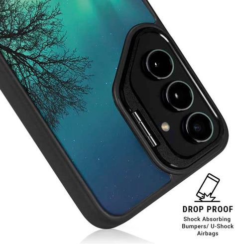 StockTrek Aurora Borealis over a lake in Norway Galaxy S24 FE Kickstand Case