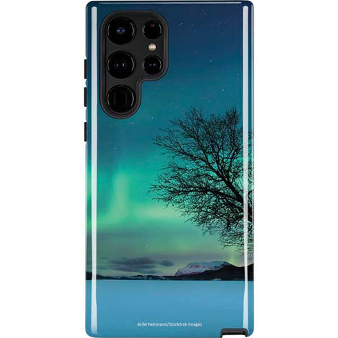 StockTrek Aurora Borealis over a lake in Norway Galaxy Cases