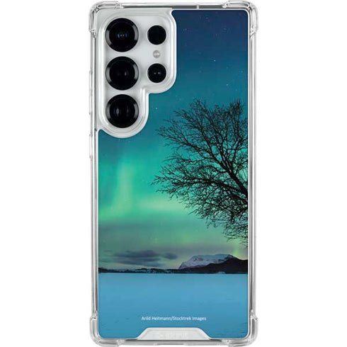 StockTrek Aurora Borealis over a lake in Norway Galaxy S25 Ultra Clear Case