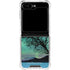 StockTrek Aurora Borealis over a lake in Norway Galaxy Z Flip6 Clear Case