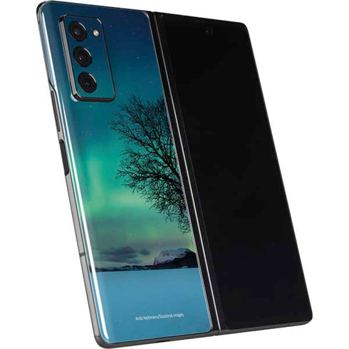 StockTrek Aurora Borealis over a lake in Norway Galaxy Z Fold2 5G Skin