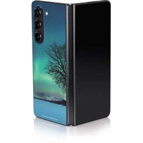 StockTrek Aurora Borealis over a lake in Norway Galaxy Z Fold5 5G Skin