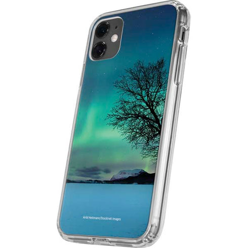 StockTrek Aurora Borealis over a lake in Norway iPhone 11 Clear Case