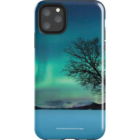 StockTrek Aurora Borealis over a lake in Norway iPhone Cases
