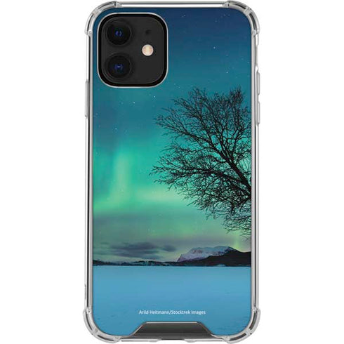 StockTrek Aurora Borealis over a lake in Norway iPhone 12 Clear Case