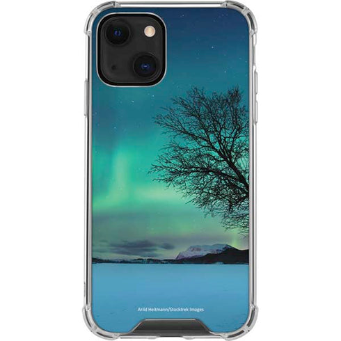StockTrek Aurora Borealis over a lake in Norway iPhone 13 Mini Clear Case