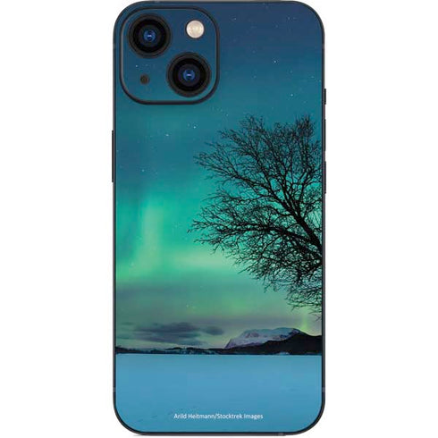 StockTrek Aurora Borealis over a lake in Norway iPhone 13 Mini Skin