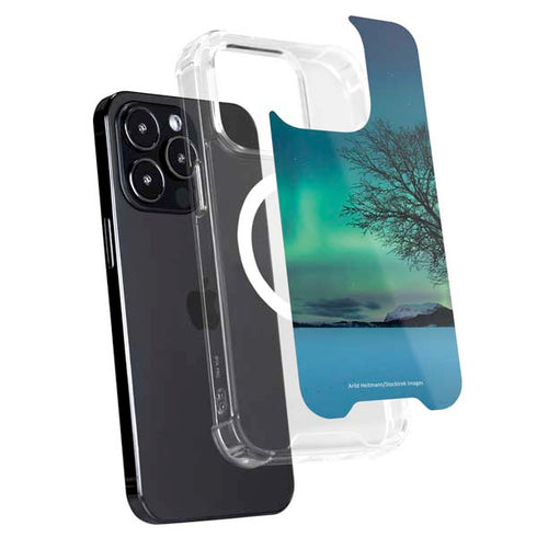 StockTrek Aurora Borealis over a lake in Norway iPhone 13 Pro MagSafe Case