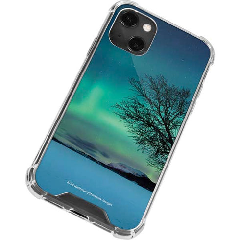 StockTrek Aurora Borealis over a lake in Norway iPhone 14 Plus Clear Case