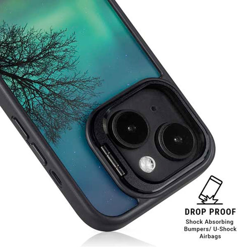 StockTrek Aurora Borealis over a lake in Norway iPhone 14 Plus Kickstand Case