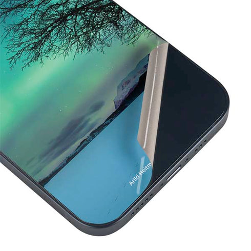 StockTrek Aurora Borealis over a lake in Norway iPhone 14 Plus Skin