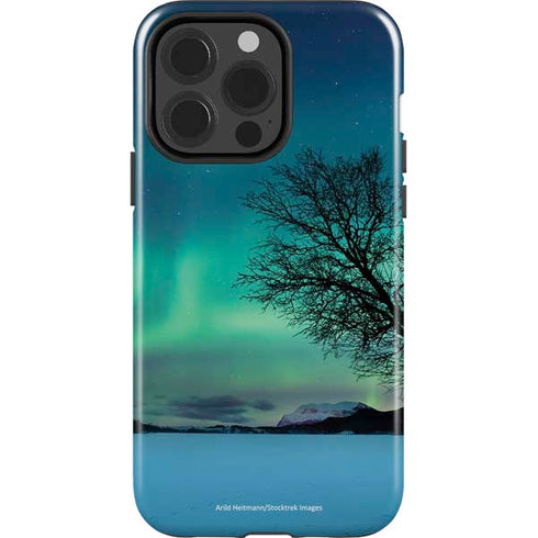StockTrek Aurora Borealis over a lake in Norway iPhone 14 Pro Impact Case