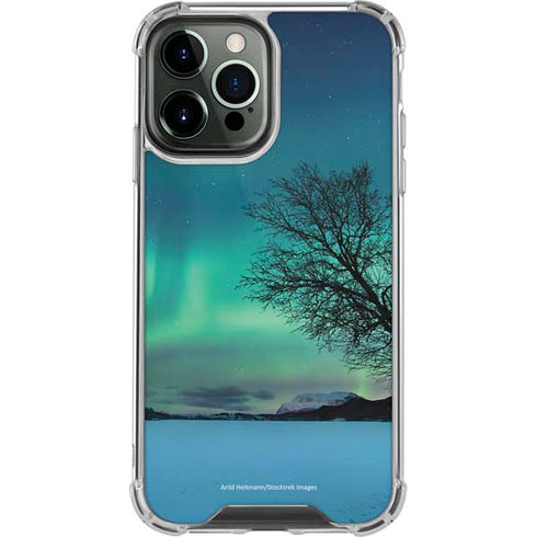 StockTrek Aurora Borealis over a lake in Norway iPhone 14 Pro Max Clear Case