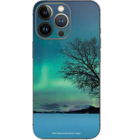 StockTrek Aurora Borealis over a lake in Norway iPhone 14 Pro Skin