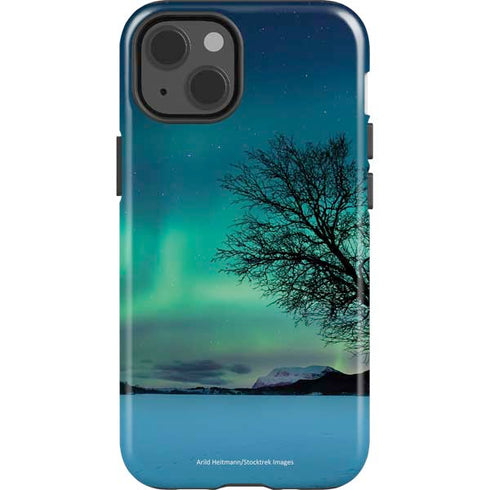 StockTrek Aurora Borealis over a lake in Norway iPhone 15 Plus Impact Case