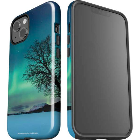 StockTrek Aurora Borealis over a lake in Norway iPhone 15 Plus Impact Case