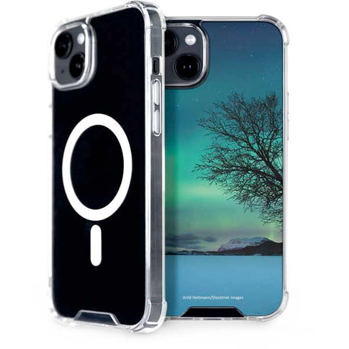 StockTrek Aurora Borealis over a lake in Norway iPhone 15 Plus MagSafe Case