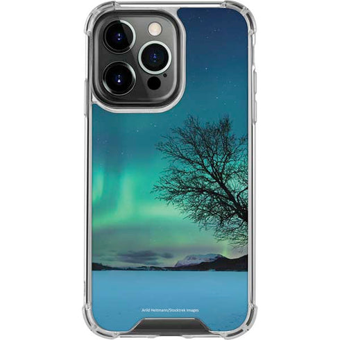 StockTrek Aurora Borealis over a lake in Norway iPhone 15 Pro Clear Case