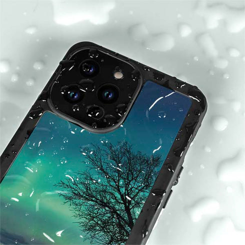 StockTrek Aurora Borealis over a lake in Norway iPhone 15 Pro Waterproof Case