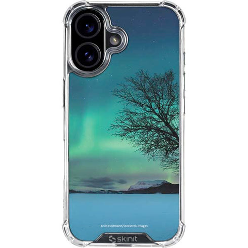 StockTrek Aurora Borealis over a lake in Norway iPhone 16 Clear Case