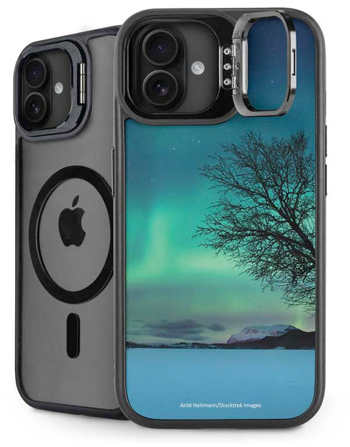 StockTrek Aurora Borealis over a lake in Norway iPhone 16 Plus Kickstand Case