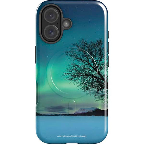 StockTrek Aurora Borealis over a lake in Norway iPhone 16 Plus Magsafe Impact Case