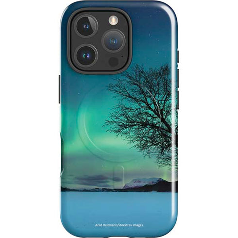 StockTrek Aurora Borealis over a lake in Norway iPhone 16 Pro Max Magsafe Impact Case