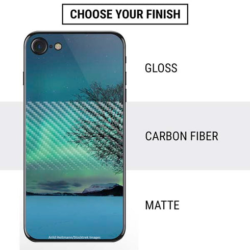 StockTrek Aurora Borealis over a lake in Norway iPhone SE (2nd & 3rd Gen) Skin
