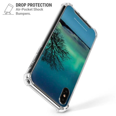 StockTrek Aurora Borealis over a lake in Norway iPhone X/XS Clear Case